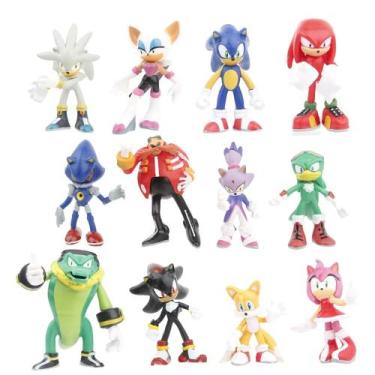 Imagem de Sonic Kit Com 12 Boneco Brinquedos Pvc 7 Cm Coleção Nova