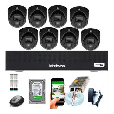 Imagem de Kit 8 Câmeras Intelbras 3220 D Fullhd Com Áudio Microfone Dvr Mhdx 101