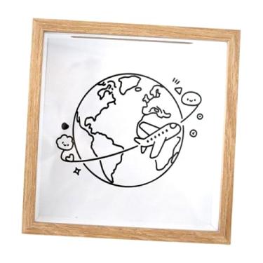 Imagem de Generic Caixa de recordações versátil com moldura tipo caixa de sombra e abertura superior, ideal para guardar ingressos, fotos, selos e lembranças de, 29 Cm X 29 Cm X 4.5