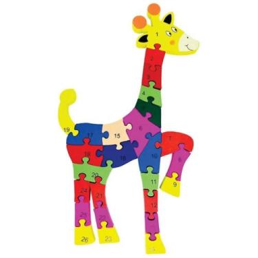 Imagem de QUEBRA-CABECA Madeira Girafa 26 Pecas - Toy MIX
