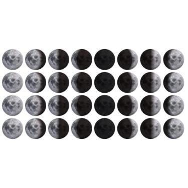 Imagem de Adesivo planejador de fase da lua de 2,5 cm, 480 peças, adesivos de scrapbooks, adesivos de rastreamento lunar, para laptop, scrapbook, mala, cadernos, álbum