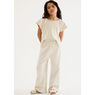 Imagem de Calça Infantil Menina Em Ribana Com Linho-Feminino