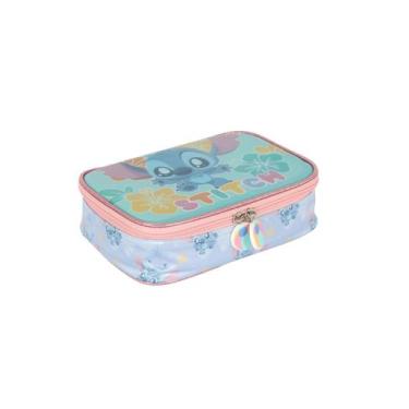 Imagem de Estojo Box Escolar Infantil Stitch Disney EI42404SC LUXCEL, VERDE