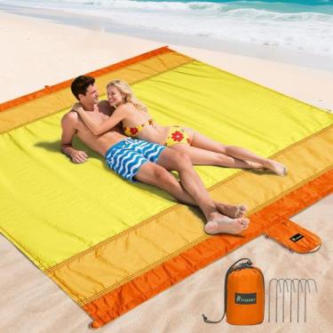 Imagem de Cobertor de praia PTEROMY 213x213 cm impermeável à prova de areia