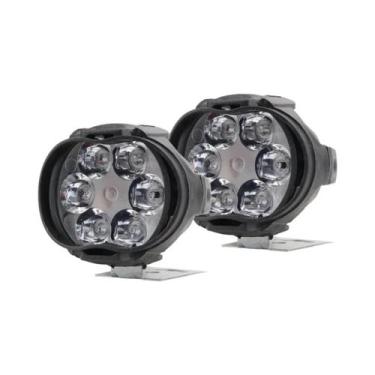 Imagem de Farol De Motocicleta Universal 12V Com 6 LEDs, Luzes De Trabalho À Pro