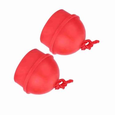 Imagem de Aoresac Suporte para Giz de Piscina 2 Peças, Feito de Borracha, Resistente, Corte Fino, Com Cordão, para Sinuca.Suporte Giz Taco Sinuca Sem Deslizamento Com Taco (Vermelha)