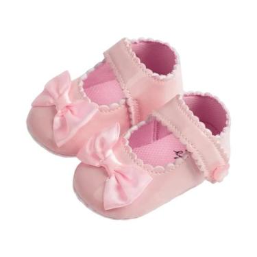 Imagem de Sapatos De Caminhada Para Bebês Meninas, Couro PU, Laço, Princesa, Ant