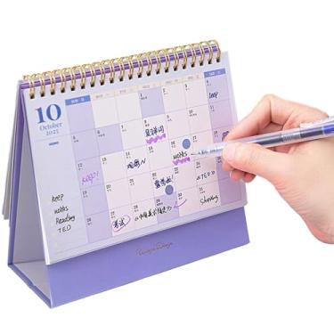 Imagem de Calendário de mesa mensal 2026 encadernado em espiral, agenda de ano familiar, calendário de mesa permanente 2026 para escritório, casa, planejamento e organização escolar, 9,5 x 8 x 16 cm