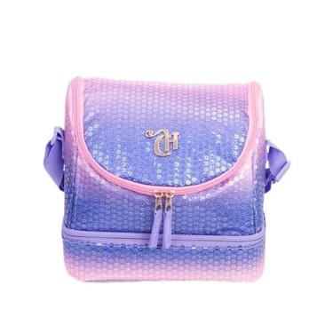 Imagem de Lancheira Sestini 2 Compartimentos Capricho Paetê Rosa Lilás-Feminino