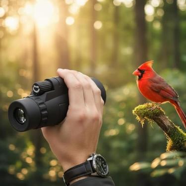 Imagem de Monóculo 10 x 40 HD com foco manual, compacto e portátil para observação de pássaros, viagens, esportes e shows