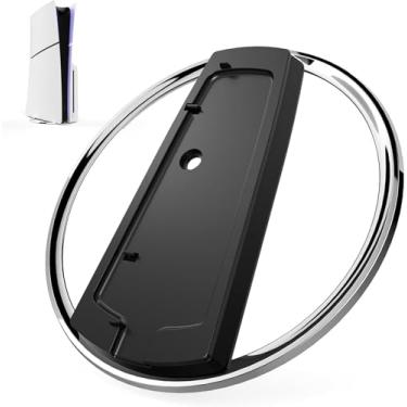 Imagem de Juseisin Vertical Stand for PS5, Compatible with PlayStation PS5 Slim/Pro Disc & Digital Editions, Secure Console Base with Enhanced Cooling Vents and Anti-Slip Pads, Stable Gaming Accessory