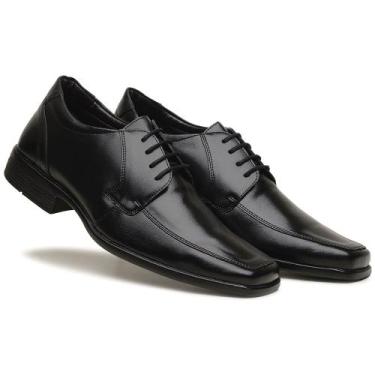 Imagem de Sapato Social Masculino Preto Tamanho Especial 37 ao 48 9010 Cor:Preto