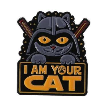 Imagem de Pin De Esmalte Lateral De Gato, Broche De Animal Fofo, Distintivo De L