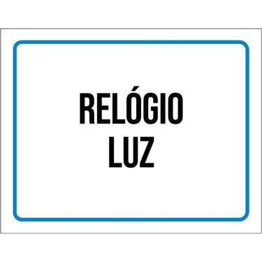 Imagem de Kit 3 Placas Ambiente Sinalização Setor Relógio Luz