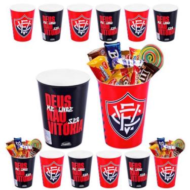 Imagem de Kit 10 Copos p/ Doces Lembrancinha Decoração de Festa Vitória - Plasút