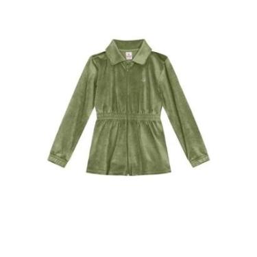 Imagem de Jaqueta Malha Cotelê Infantil Menina Brandili Verde-Feminino