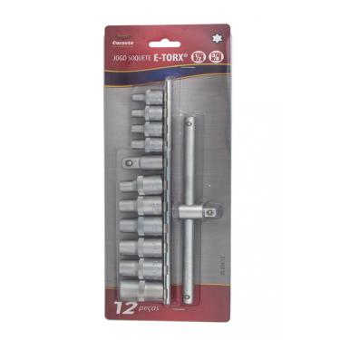 Imagem de Soquete E-Torx 1/2-3/8 Jogo 12 Peças Corneta