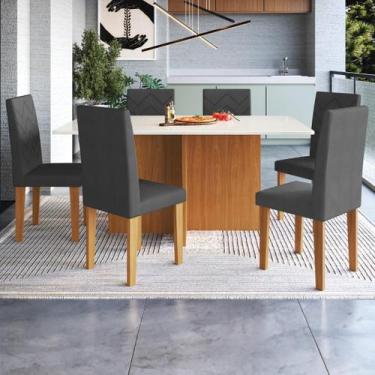 Imagem de Conjunto De Sala De Jantar Fidelitá Itália 170 Cm Com 6 Cadeiras Freij