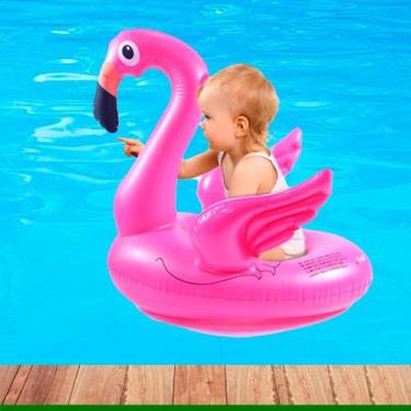Imagem de Boia Inflável Infantil Com Pezinhos Bichos Diversos - Snel, Flamingo