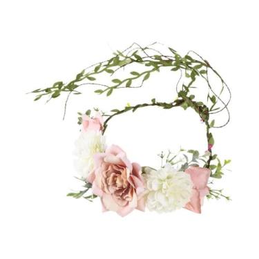 Imagem de Coroa De Flores Romântica Para Casamento, Guirlanda De Videira, Tiara 