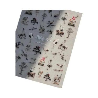 Imagem de Adesivos De Unhas Com Asas De Borboleta Pretas E Roxas, Decalques De M