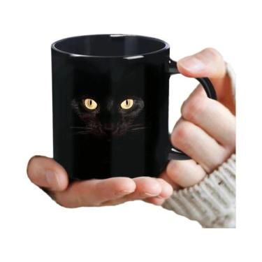 Imagem de Caneca De Café Gato Preto 11oz Design Divertido Presente Emocionante P