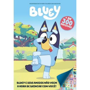 Imagem de Livro - Bluey Megaprancheta para Colorir com Adesivos