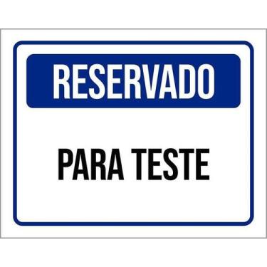 Imagem de Kit 5 Placa Acm De Reservado Para e 18X23 - Sinalizo