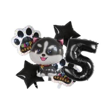 Imagem de Balões De Hélio Corgi Husky 6pcs, Decoração De Festa De Aniversário E 