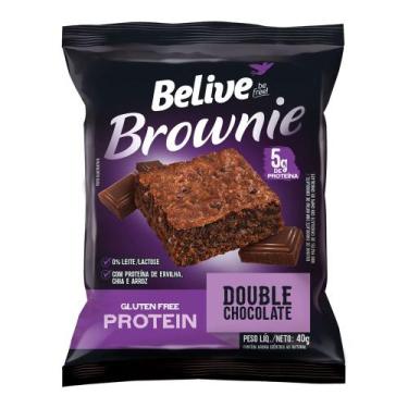 Imagem de Brownie Proteico Double Chocolate Sem Glúten e Sem Lactose Belive 40g