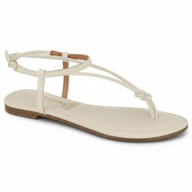 Imagem de Sandália Vizzano Casual Rasteirinha Fivela Feminina -, Off white, 36