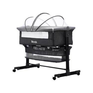 Imagem de Berço Portátil Desmontável Baby Style Co-Sleeper até 9kg Cinza Escuro,