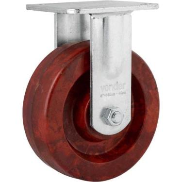 Imagem de Rodízio Fixo Industrial 6", de Celeron, Marrom, Vonder