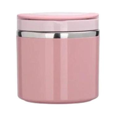 Imagem de Pote Térmico De Aço Inoxidável 630/1000ML Com Alça, Lancheira Portátil
