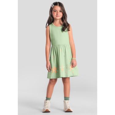 Imagem de Vestido infantil menina floral com glitter Brandili