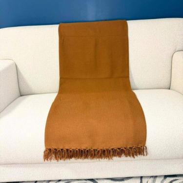 Imagem de Manta Decorativa 120cmx150cm Sofá/peseira Algodão Naturalle Caramelo