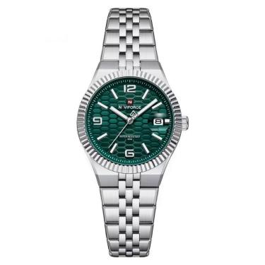 Imagem de Relógio de Pulso de Quartzo Feminino com Bracelete em Aço A Prova d`Água