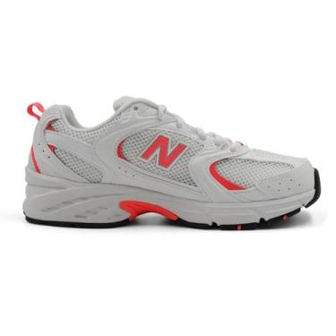 Imagem de Tênis New Balance 530 Unissex Casual, 35, Branco, Coral