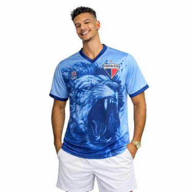 Imagem de Camiseta do Fortaleza Leão Feroz Azul Celeste Oficial