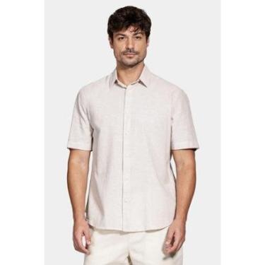 Imagem de Camisa Aramis Manga Curta Regular Linho Algodão Caqui-Masculino