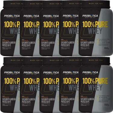 Imagem de Kit 10X 100% Pure Whey Nova Fórmula - 900g Chocolate - Probiótica