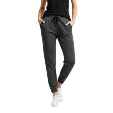 Imagem de Calça de Moletom Feminina Jogger Básica Chumbo Forrado Felpudo Flanelado com Bolso-Femi...