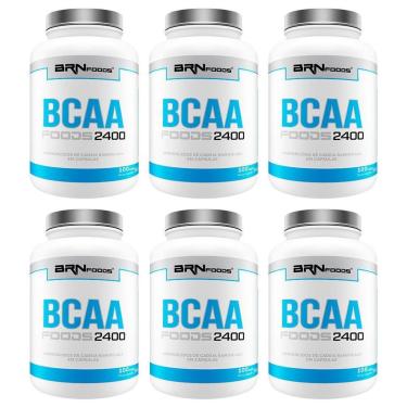Imagem de Kit 6x BCAA  2400 - 100 cáps – BRN Foods-Unissex