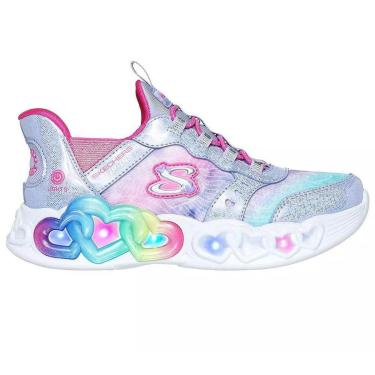 Imagem de Tênis Infantil Feminino Skechers Rosa com LED - 303755L-Feminino