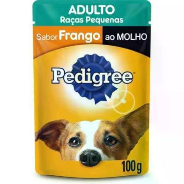Imagem de Ração Úmida Pedigree Sachê para Cães Adultos de Raças Pequenas  Frango
