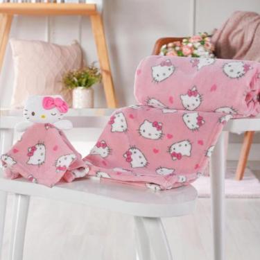 Imagem de Manta Com Naninha Hello Kitty Plush Super Macia Bebê - Minutobaby, Hel