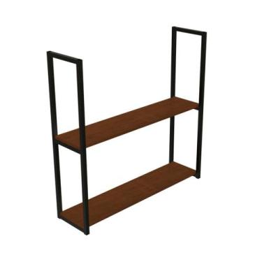 Imagem de Prateleira Suspensa Industrial Teto Parede Organizador 2 Prateleiras 9