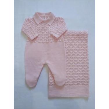 Imagem de Saída Maternidade com Pérolas 2 peças Rosinha  - Mont Baby