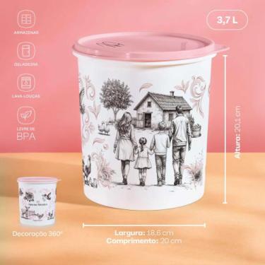 Imagem de Tupperware caixa Simone Mendes De Volta às Origens 3,7 Litros Rosa