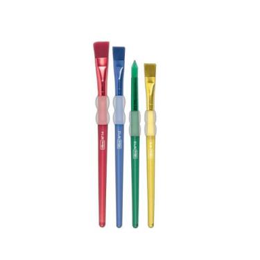 Imagem de Pincel Ergonômico Fun com Cerdas de Alta Qualidade 4 Unidades Tilibra